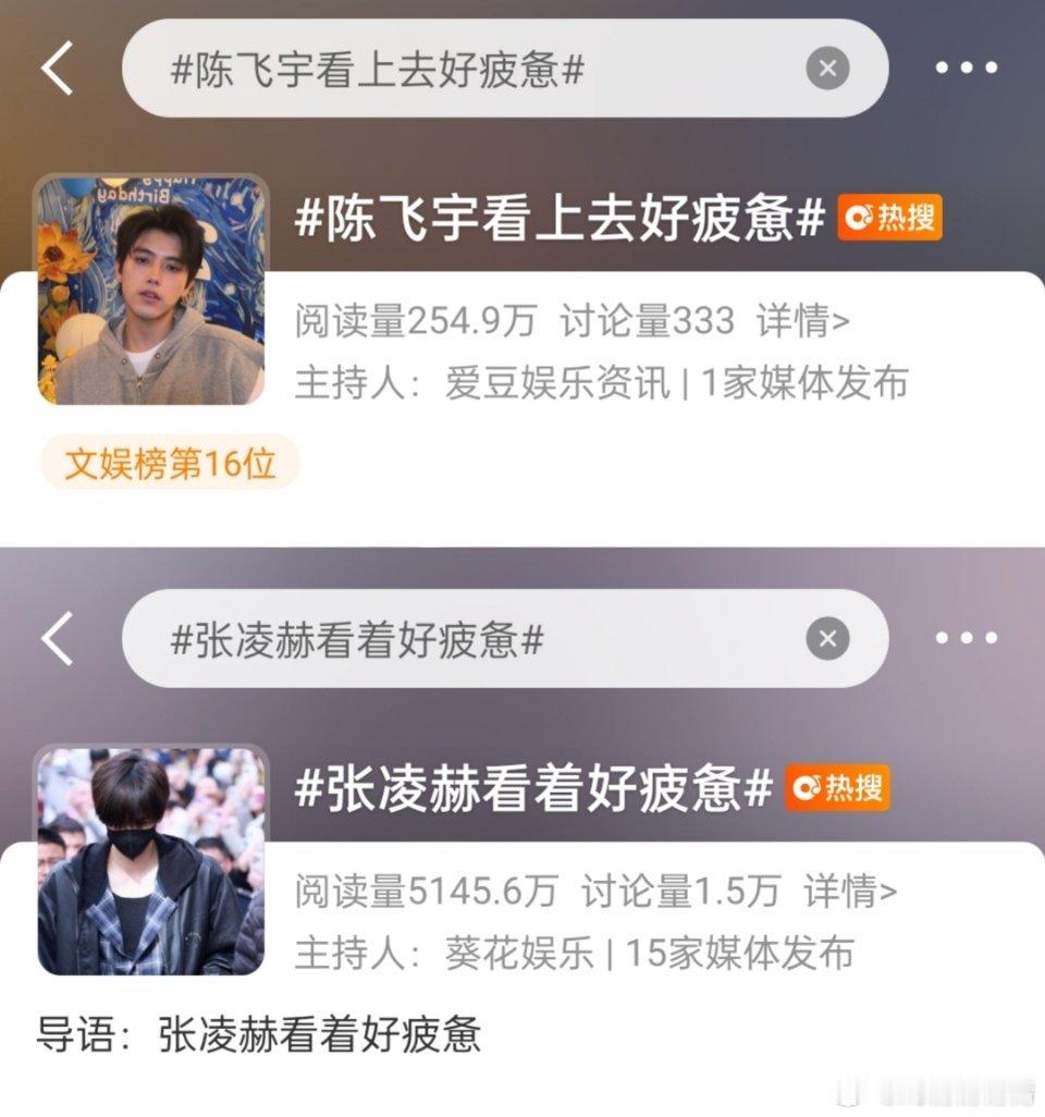 陈飞宇看上去好疲惫白日提灯扑了，可能心情不好吧，和张凌赫都好疲惫？ 