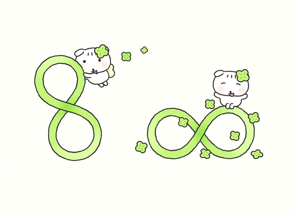 即使跌倒也会涌现无限幸运的八月🍀♾️￼ 