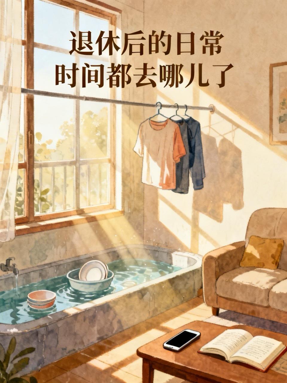 这日子我无语了！

退休后才发现，时间这玩意儿会“缩水功”。

早上买个菜、做个