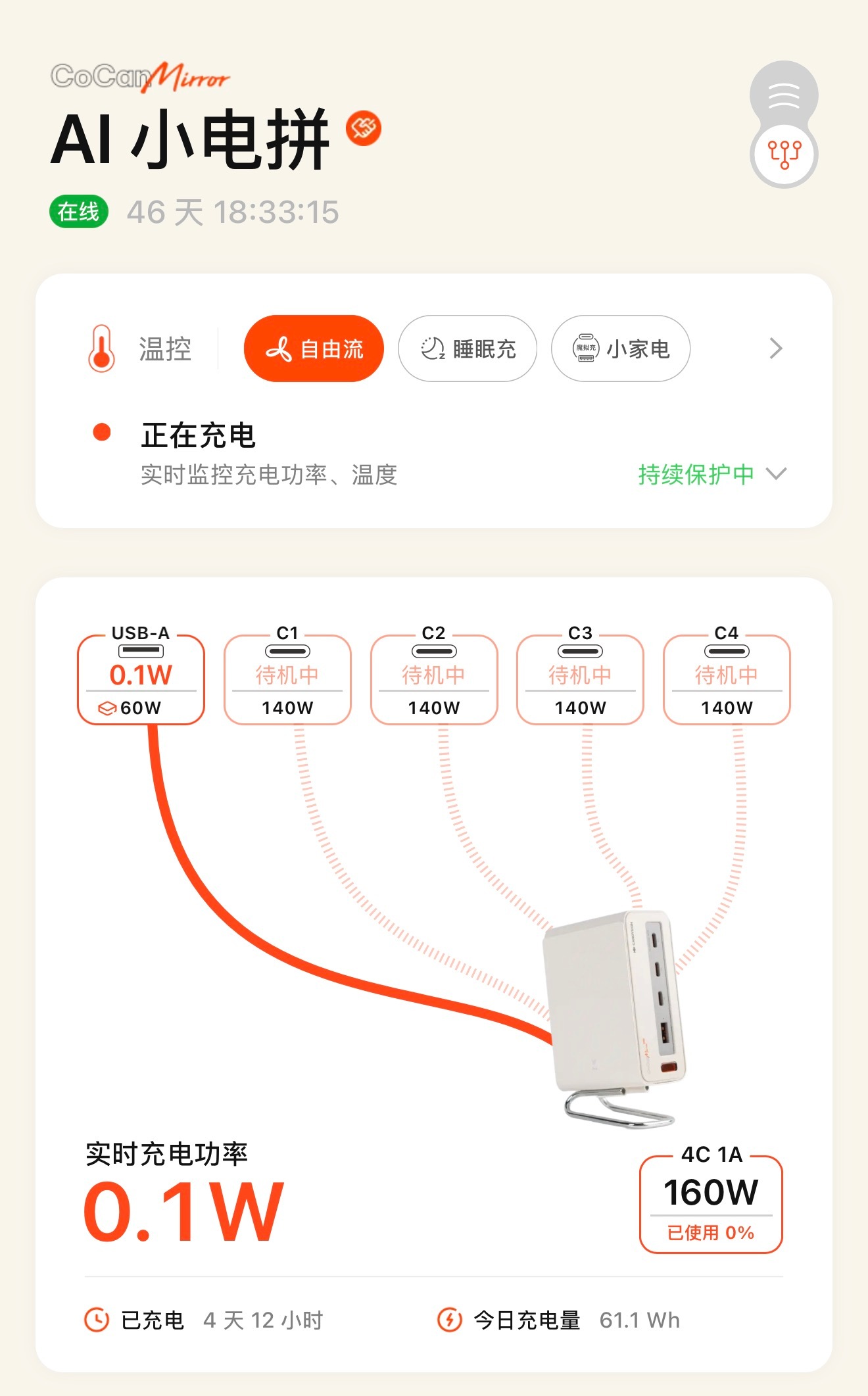 充电器不拔一直在耗电 一定要记得及时拔电源，确实有待机功率的，尤其是无线充。[二