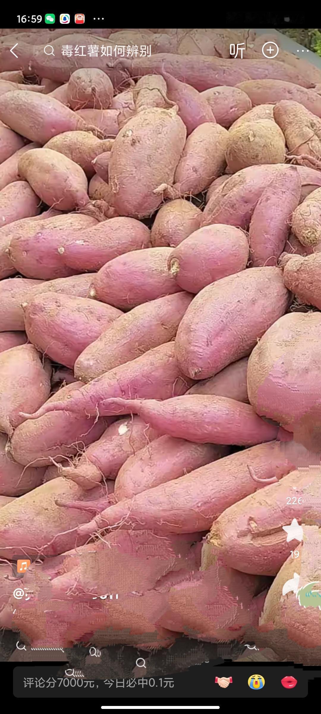 还敢吃啥啊？
  最近的红薯曝光了。
  太可怕了。
 我就在想，吃的东西，想要