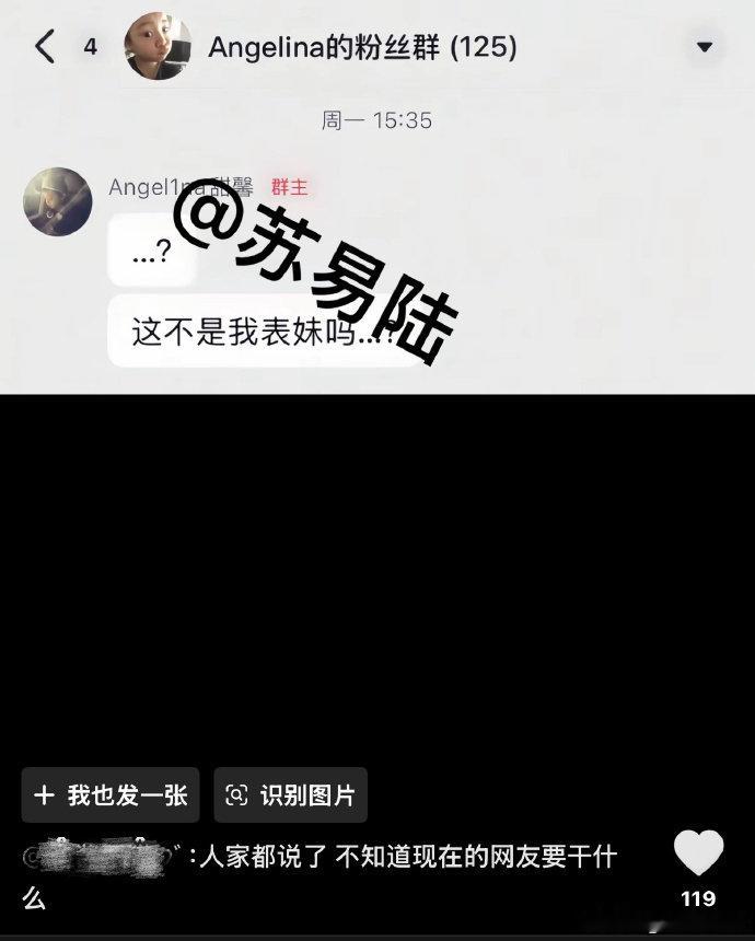 甜馨疑似否认当姐姐 路透流出二胎传闻刷屏，网友发现甜馨在粉丝群发言，疑似回应网传