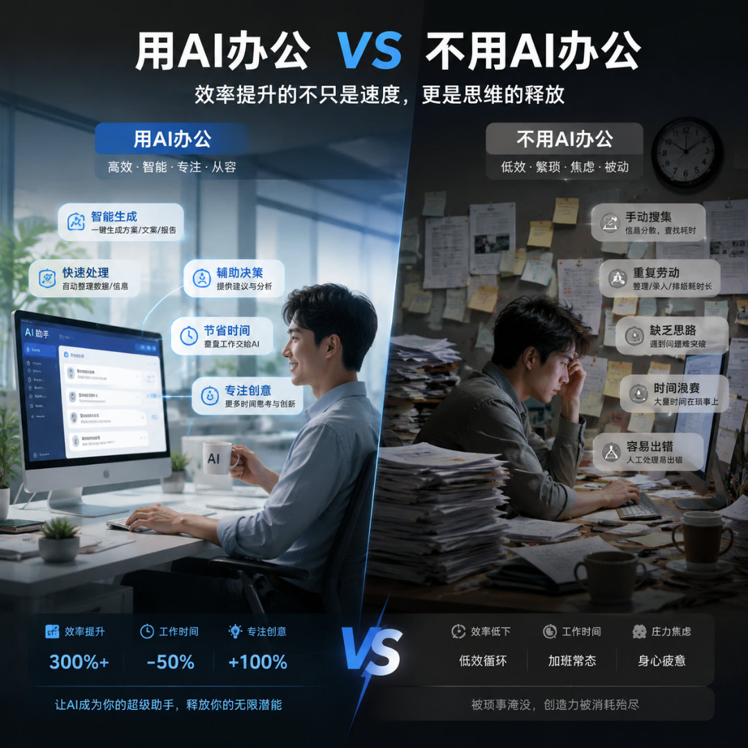 不用AI办公算落伍吗 虽然不用AI办公，不一定代表落伍，但拒绝学习和使用AI，大