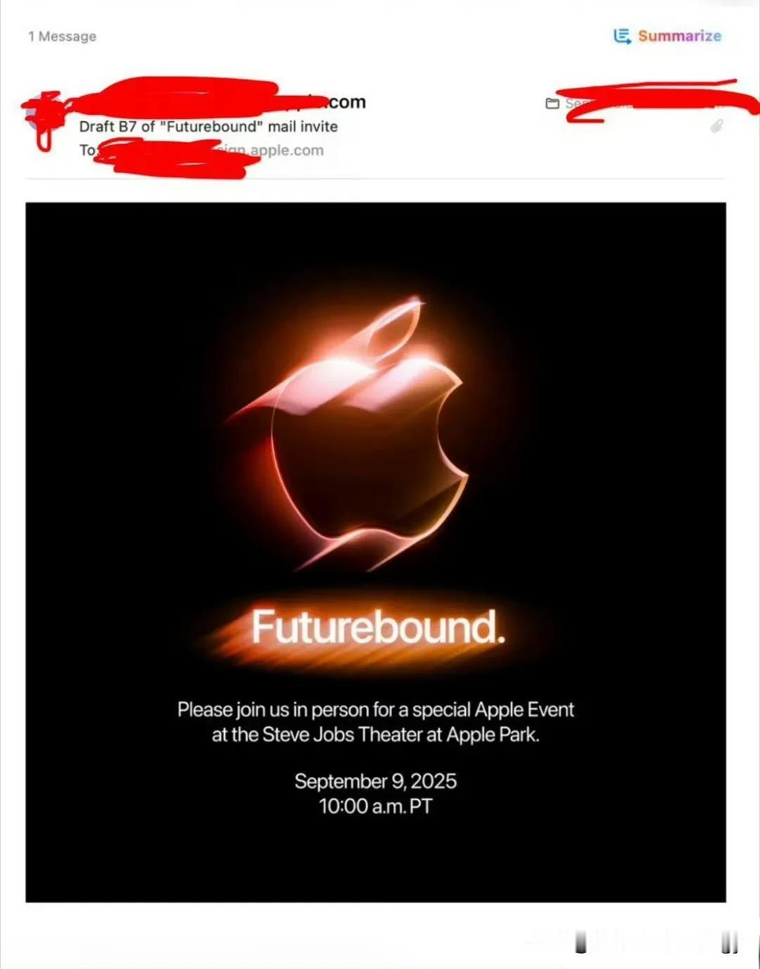 苹果发布会海报曝光，北京时间9月10日凌晨一点正式发布。
这次Apple的海报采