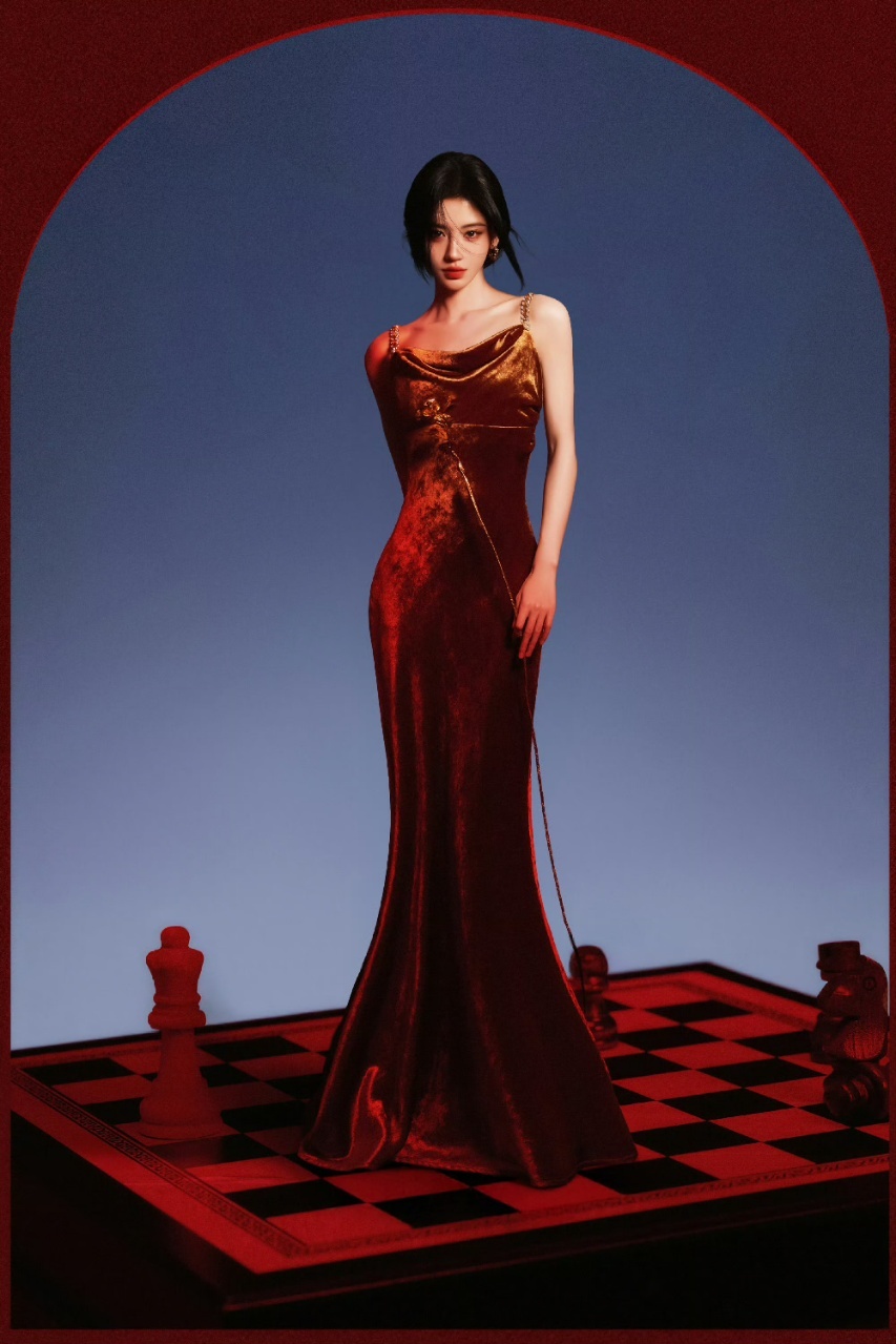 鞠婧祎鞠婧祎金玫瑰女王鞠婧祎鎏金玫瑰长裙鞠婧祎女王级别哇 好酷 