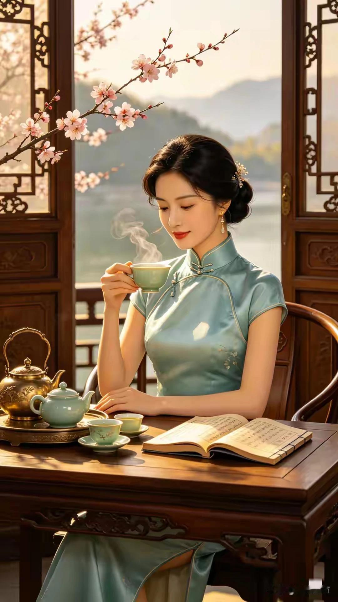 七绝•桃源境
作者/馨漪婉风
陋室一间避世尘，
花篱绕舍馥犹深。
平生最爱桃源境