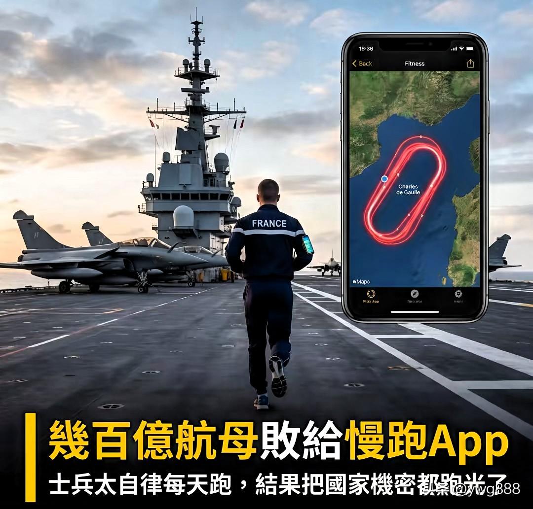砸了几百亿打造的最高机密核动力航空母舰，竟然因为一个「慢跑App」直接全裸曝光？