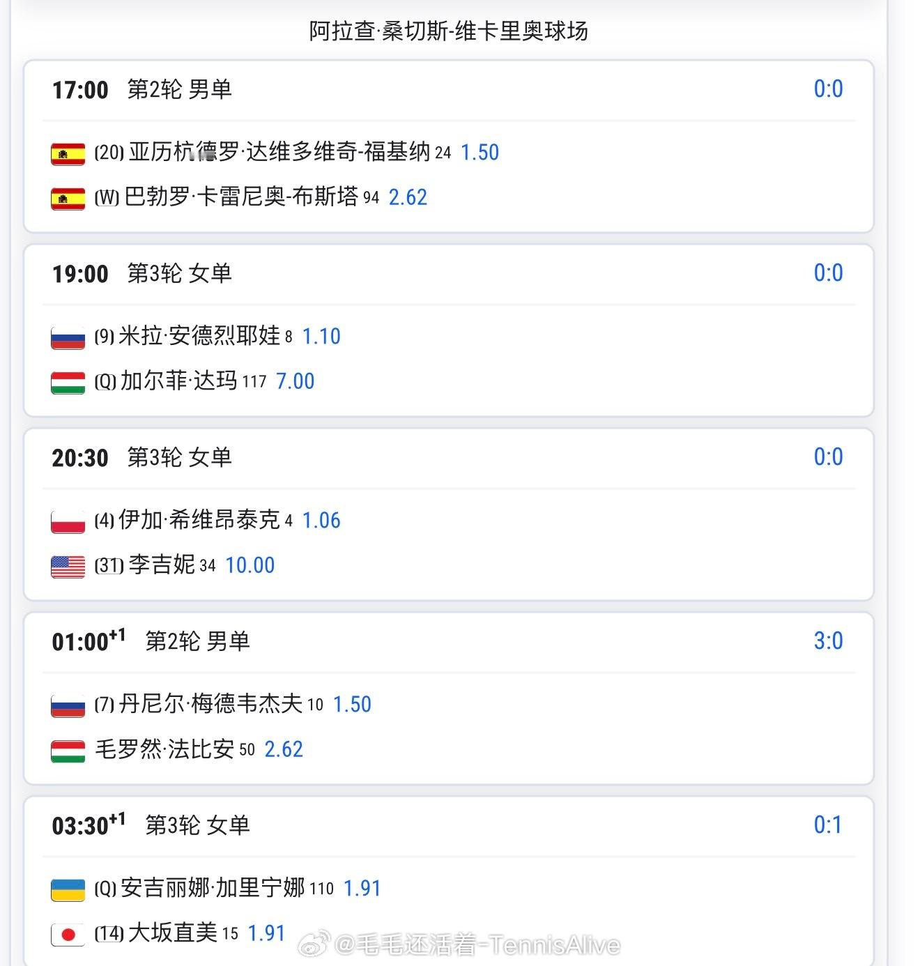 【4.25马德里赛程】直播待定 