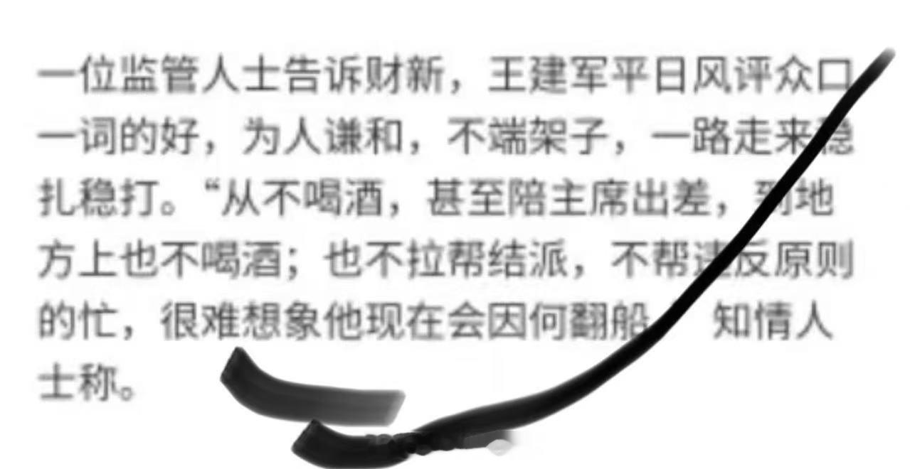 王建军被查从不喝酒，很难想象他因何翻船…… ​​​