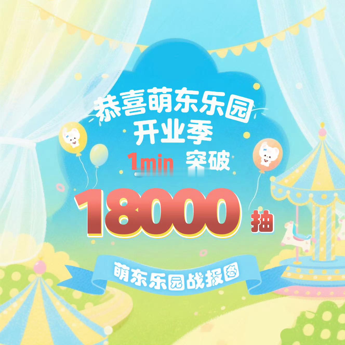 李煜东萌东乐园开业季1min突破18000抽🤍👍 