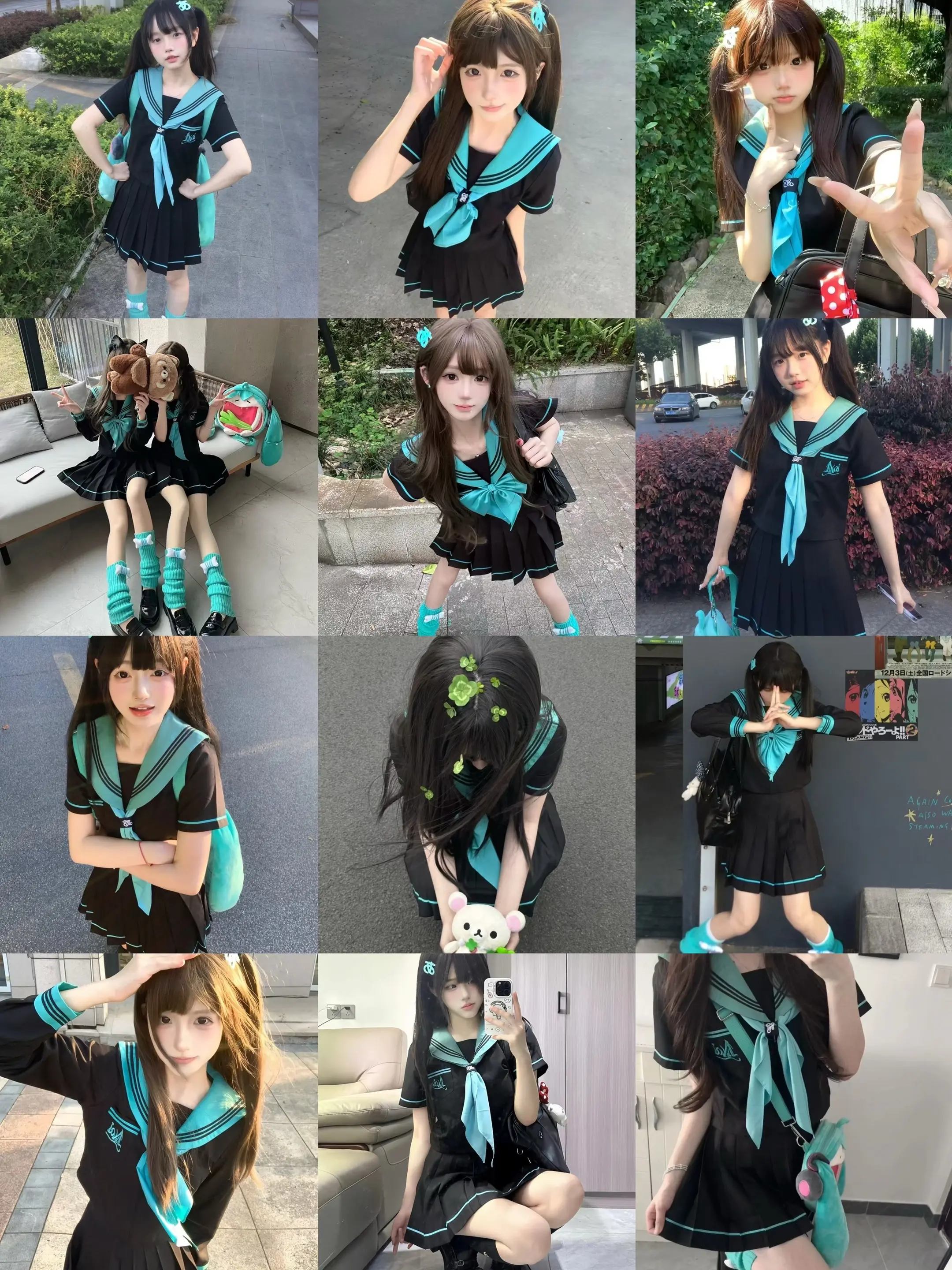 快来学！室内外小幅度jk拍照姿势～超适合i人0压力拍照姿势奈奈制服jk