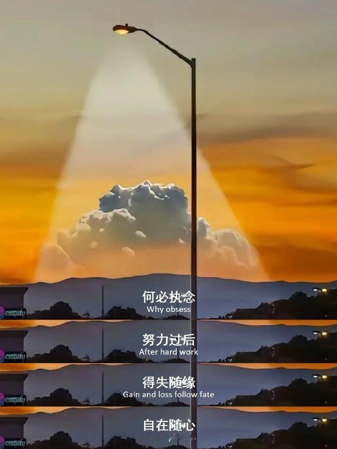 “ 得失随缘，自在随心。” 