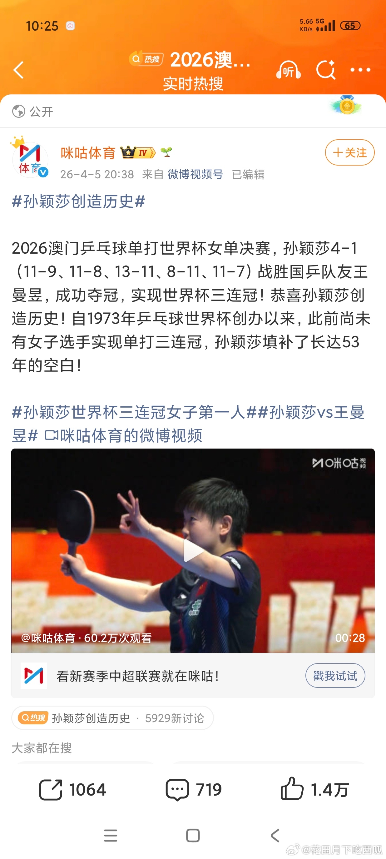 孙颖莎get女乒历史上第一个世界杯三连冠！！女乒世界杯53年首人孙颖莎冠军