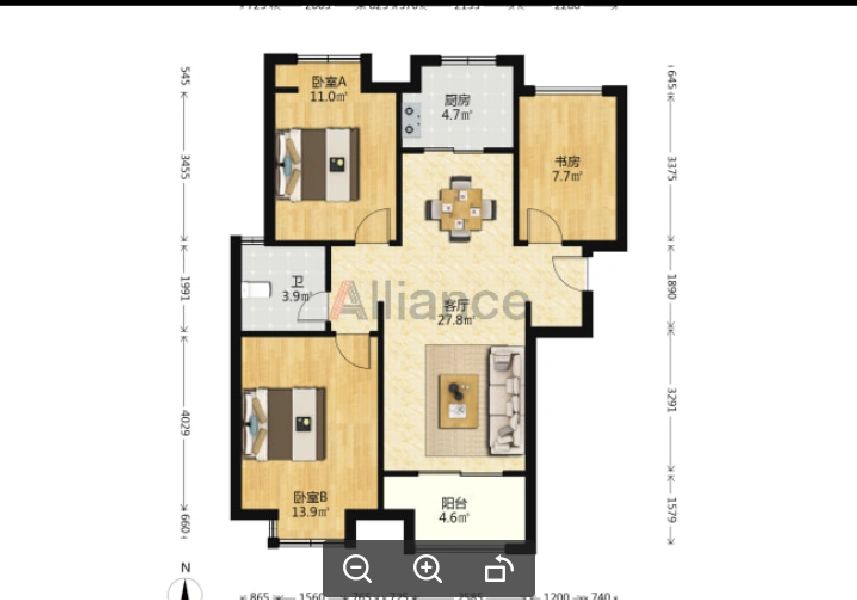 祥源城精装边户200万，真的全天采光