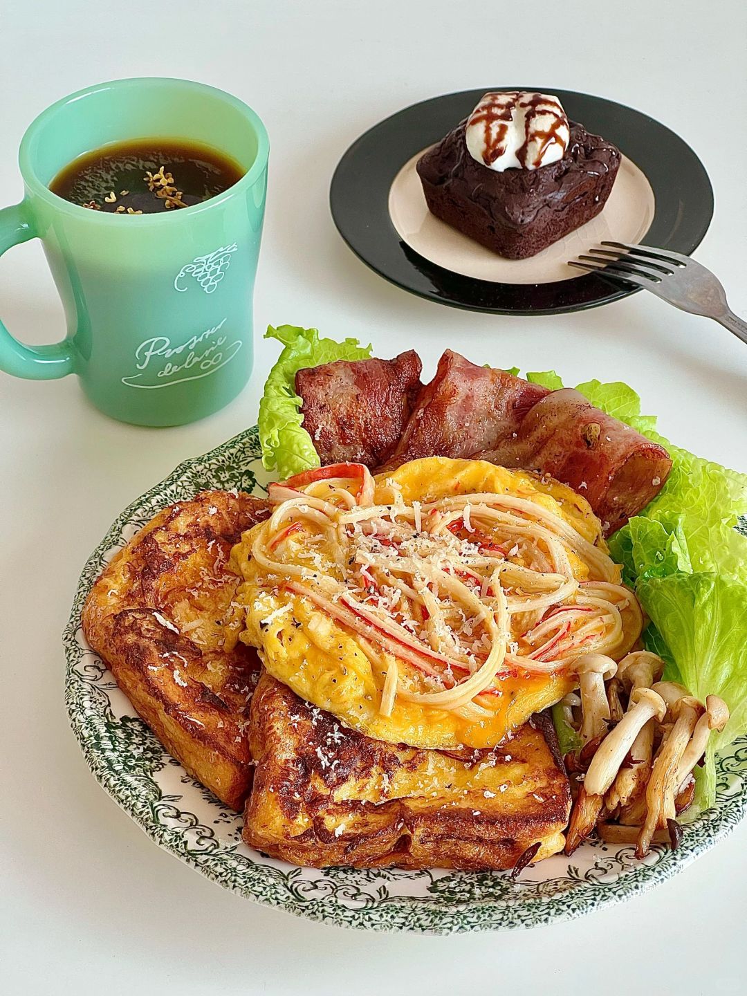 一人食早餐｜咸味法式吐司🍞&蟹柳滑蛋🍳