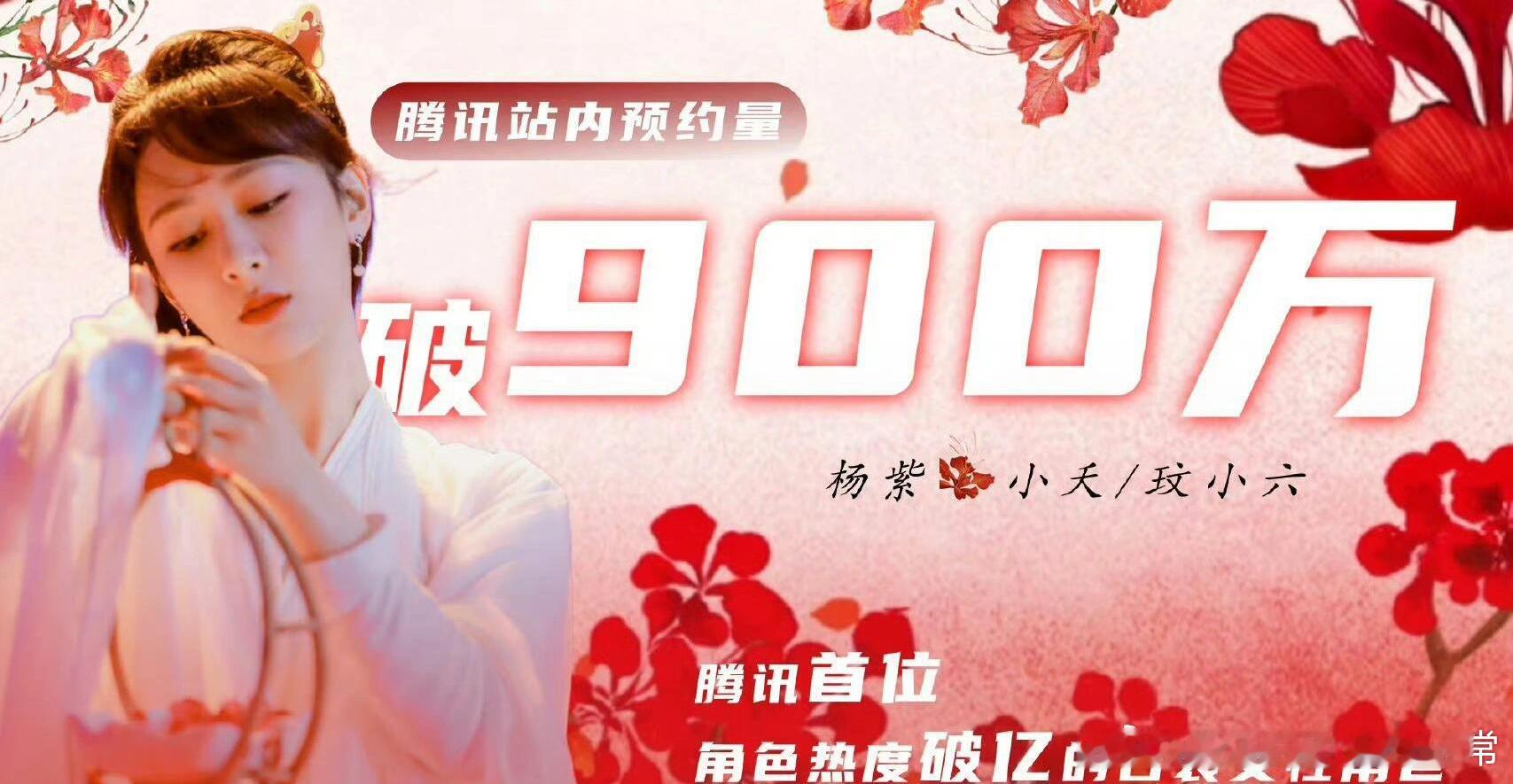 #长相思2站内预约破900万#恭喜杨紫主演的《长相思2》在腾讯视频站内预约人数破