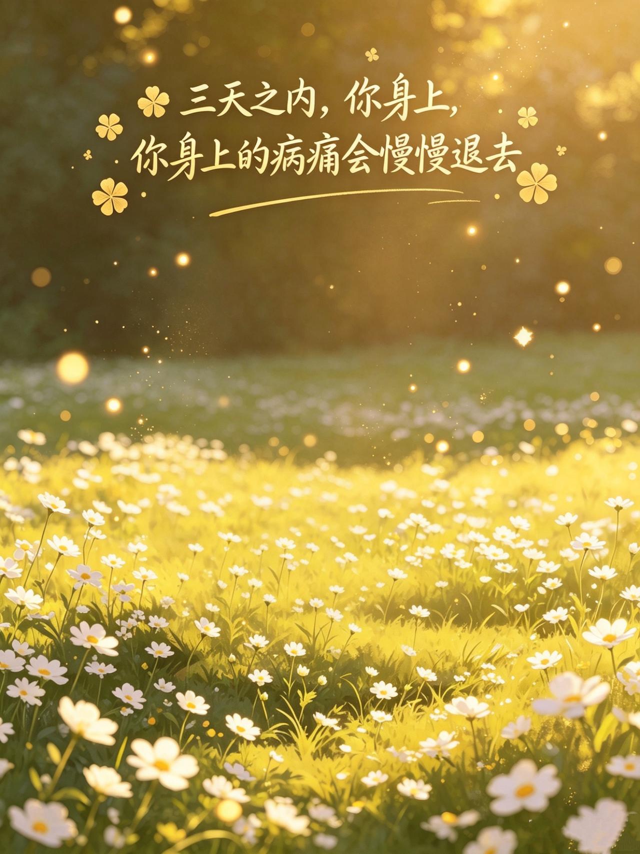 三天之内，你身上的病痛会慢慢退去。不是硬扛，也不是勉强，
而是气场一顺，浊气自散