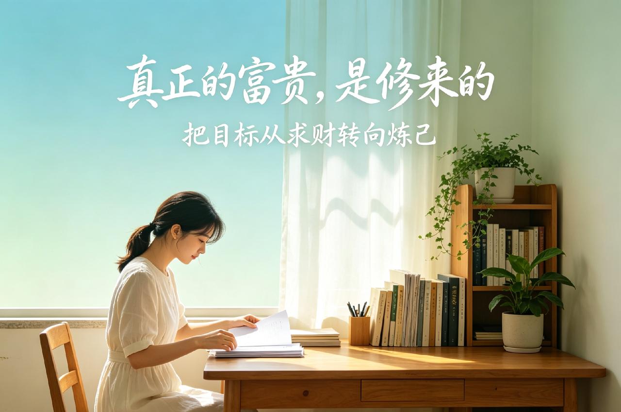 真正的富贵，不是求来的，是修来的。
普通人不必刻意追逐泼天财富，因为认知没跟上，