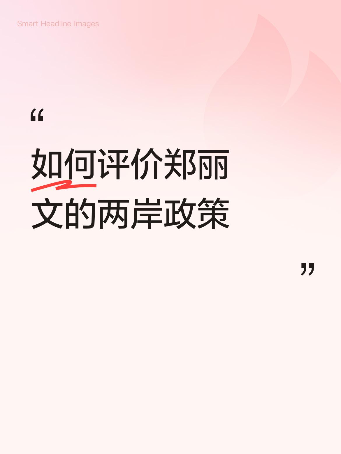 郑丽文的两岸政策值得肯定。中国国民党前主席洪秀柱就称赞她上任后让国民党有了新气象