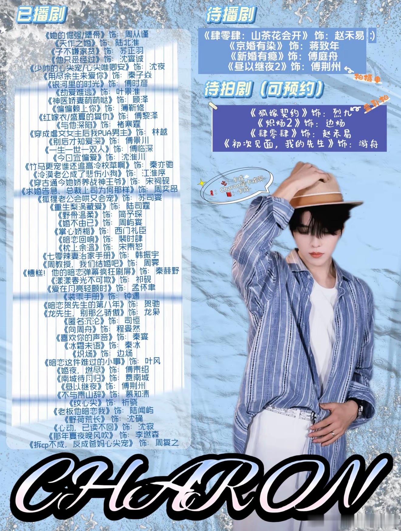 演员卡戎 ☁️卡戎未来可期☁️ 演员卡戎 每天醒来就是……看看卡子的剧反反复复一