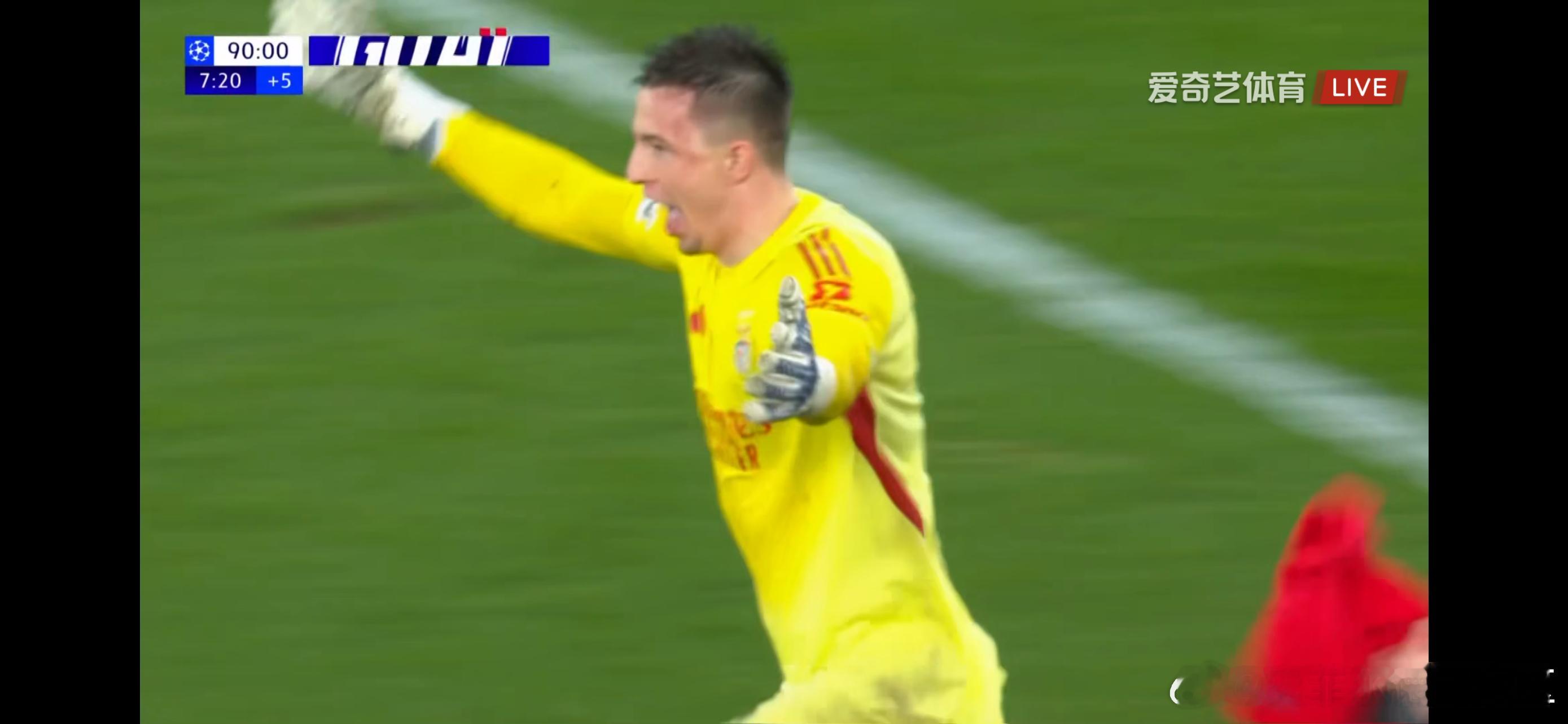 ？？？？ 本菲卡是不是需要净胜球啊，最后时刻3-2领先皇马，结果最后一个任意球门