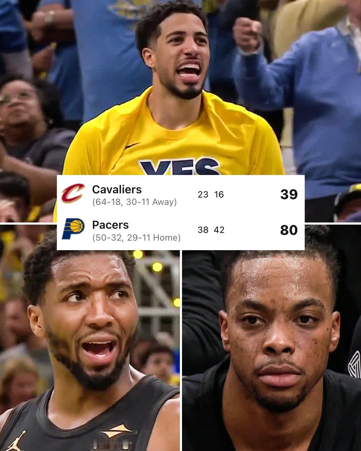 NBA季后赛半场最大领先2017年骑士vs绿军 +41今天步行者vs骑士 +41