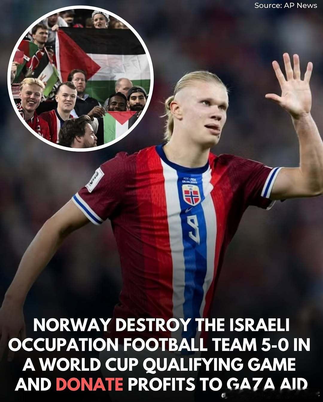 在一场具有历史意义的世界杯预选赛中，挪威国家队以五比零的悬殊比分，击败了那个被控