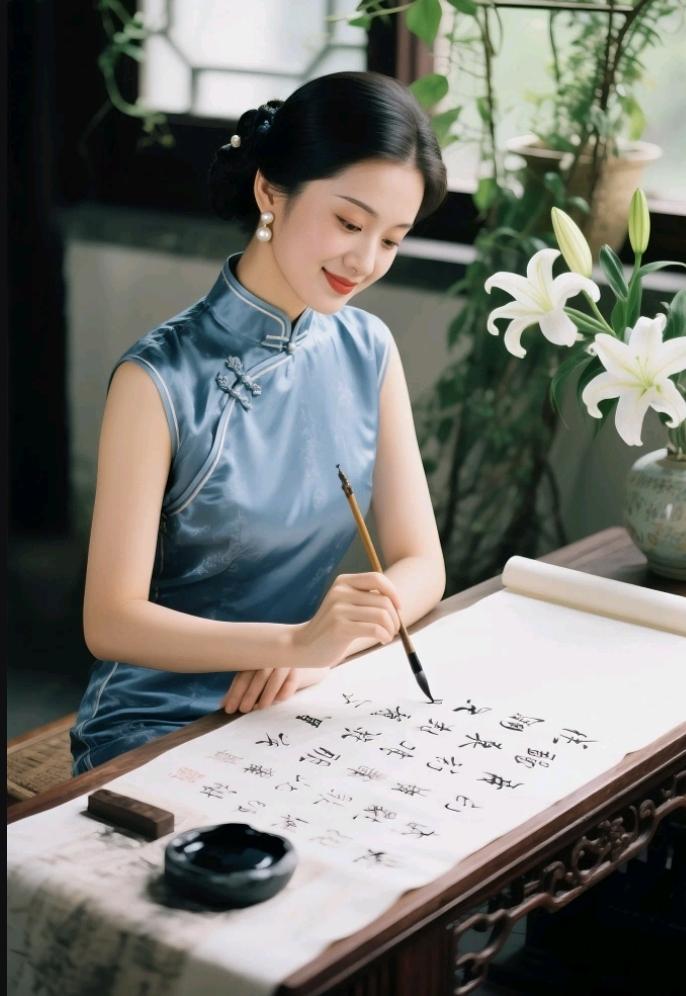 笔点春光墨戏霞
幽灵小字如繁花
纸短情长终不尽
～～～？

上联：佳篇自创写；