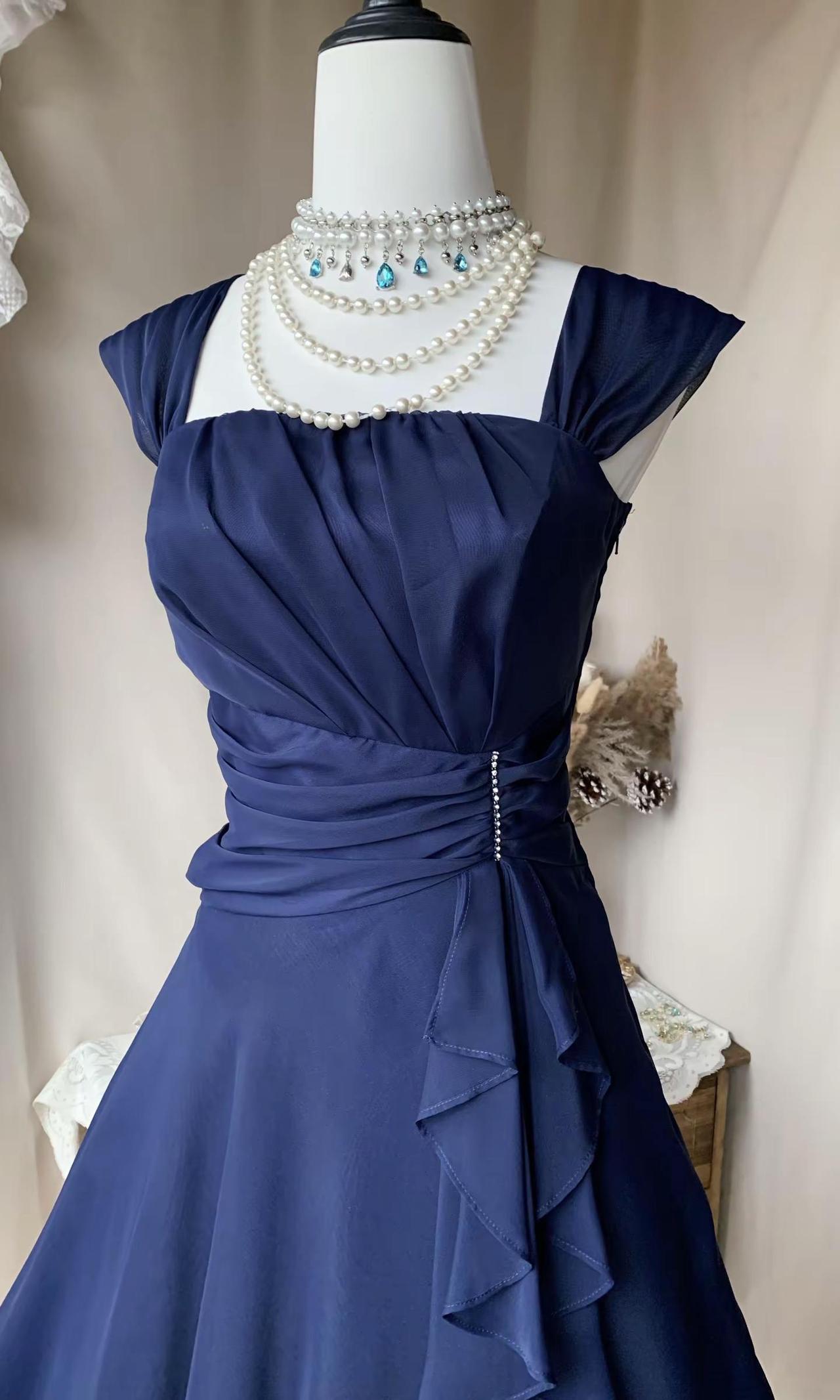 【绀色之夜】参加晚宴的优雅大小姐礼服 古着vintage 成人礼 日系
