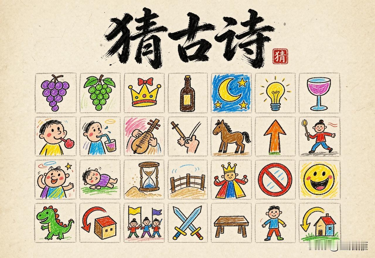 看图猜古诗！
一幅画一个字
猜一猜是哪首古诗？