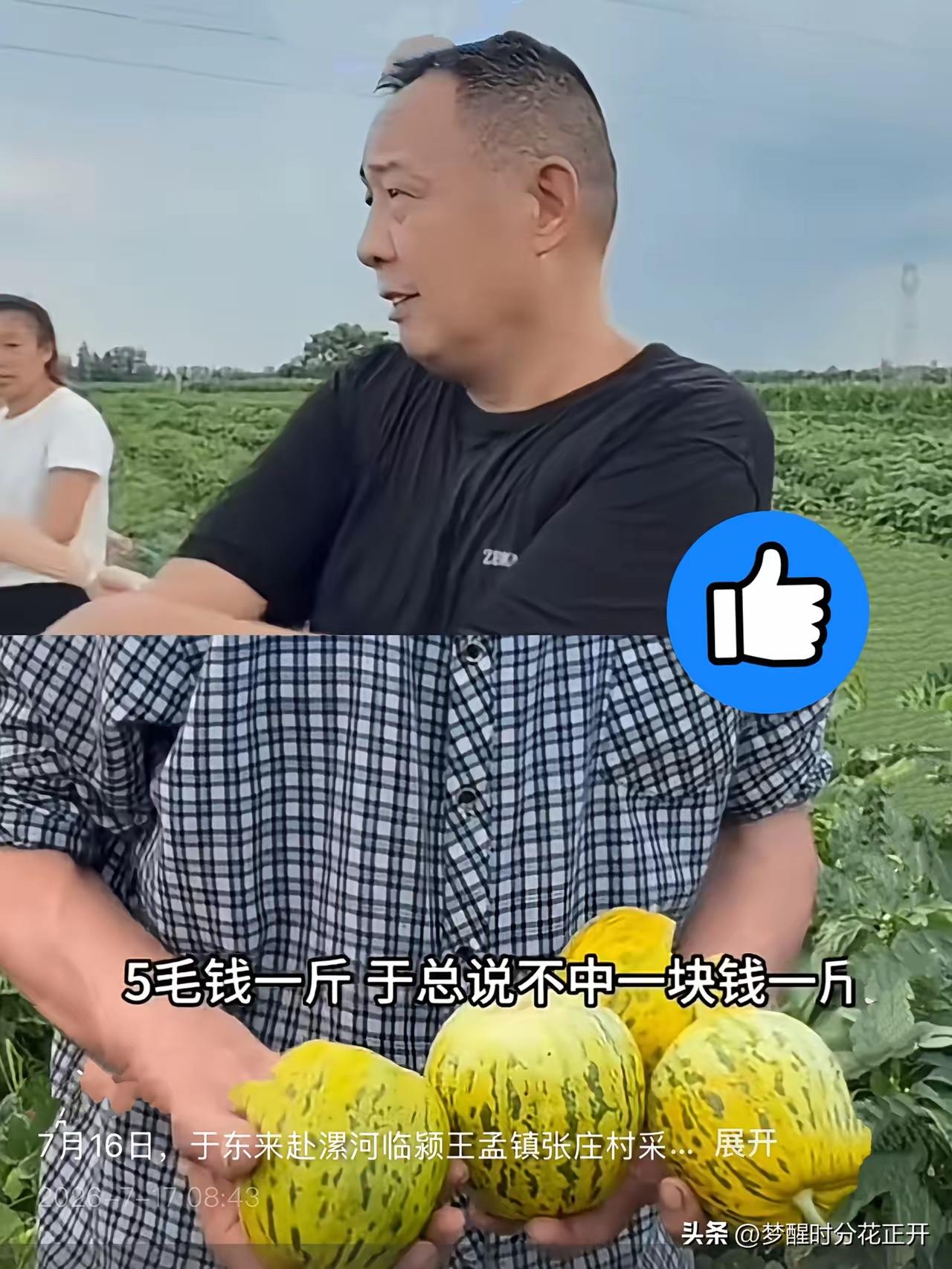 我真服了，
于东来到底会不会做生意？
报价5毛的甜瓜，为啥他非要给1块？
​刷到