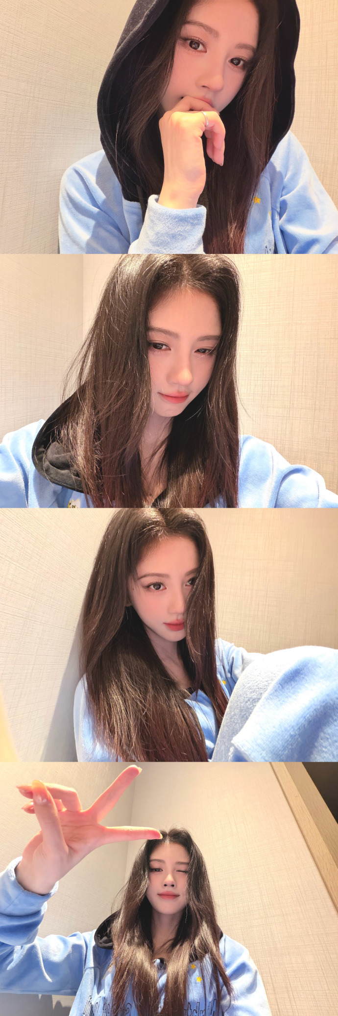 鞠婧祎wink的神 原相机怼脸下的wink依旧抗打，五官轮廓清晰精致，眨眼时的微