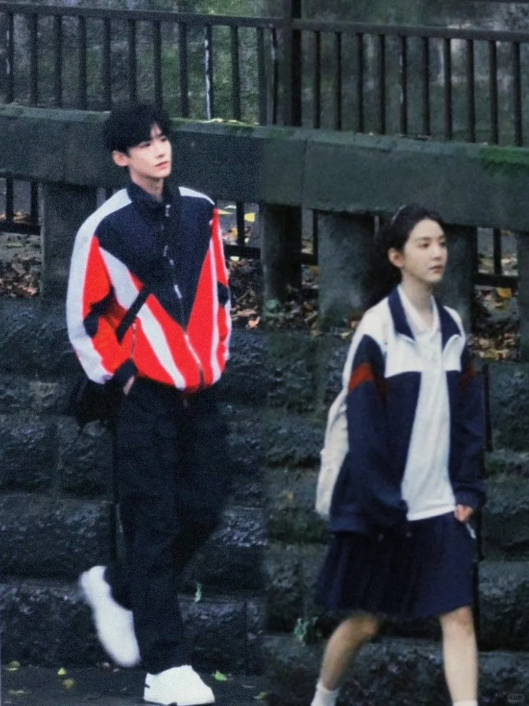 白敬亭章若楠《难哄》校服路透🎒