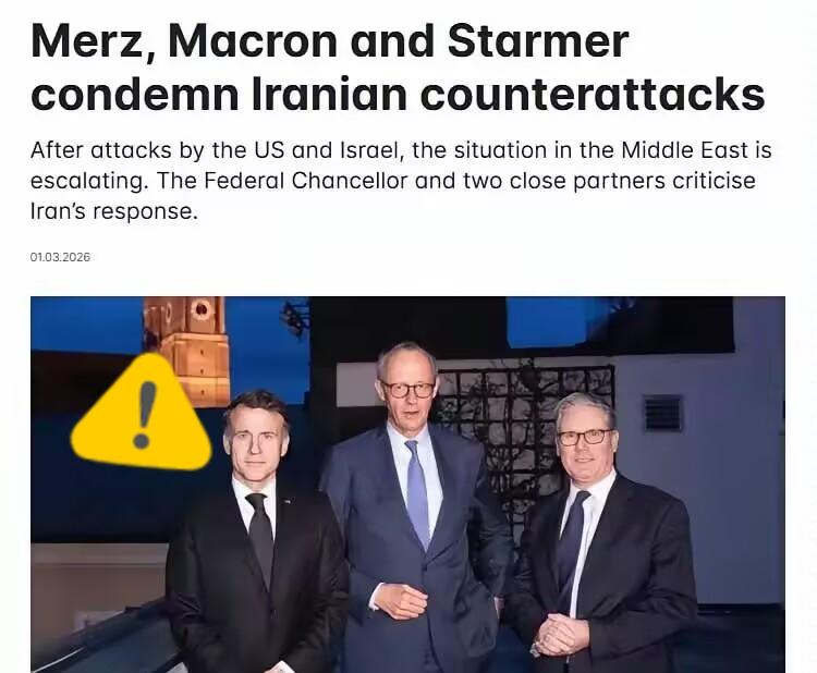 强盗逻辑！
2日，德法英三国发布联合声明，若伊朗icon继续攻击中东地区国家领土