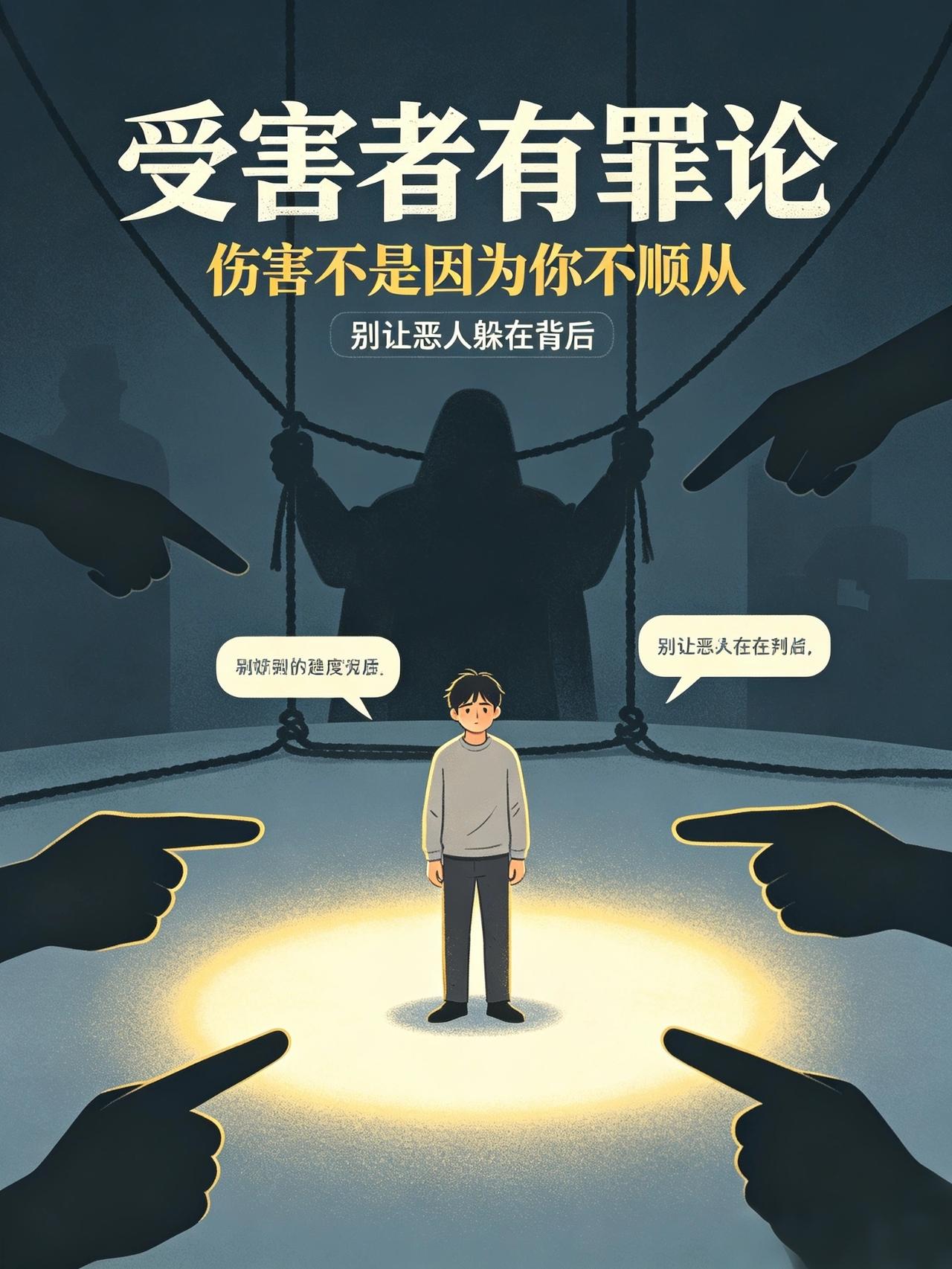 最荒唐的一套歪理：施害者从来都没有错，错的是受害者不懂顺从，不会忍。
 
好像被