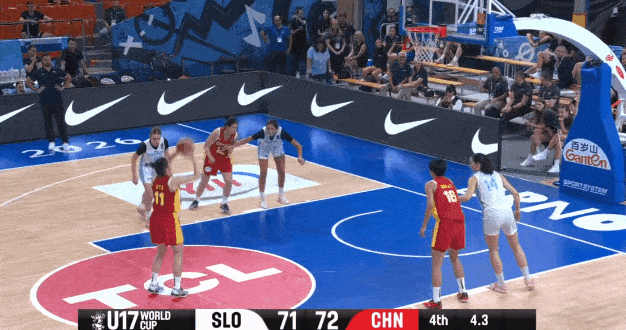李沅珊两罚全中砍下30分，女篮U17还剩4秒领先斯洛文尼亚2分