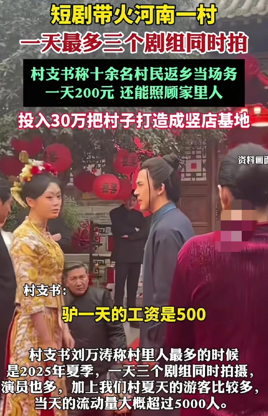 万万没想到“拍短剧”不仅带火了一个村，就连金毛犬也被选为主角，片酬高达600元！