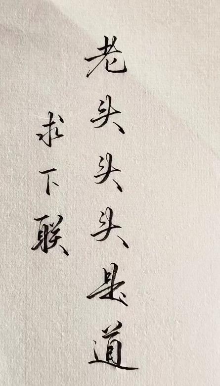 才子佳人们，请对下联！

上联：老头头头是道
下联：_______？诗友请赐墨！