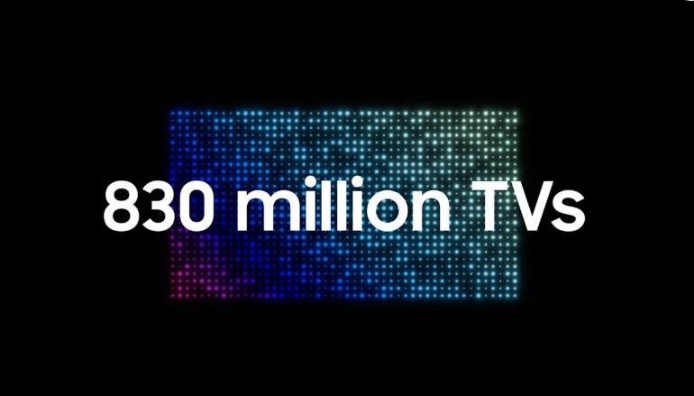 截至目前，三星已卖出了 8.3 亿台电视机，把这些电视排起来的话可以绕地球约 2