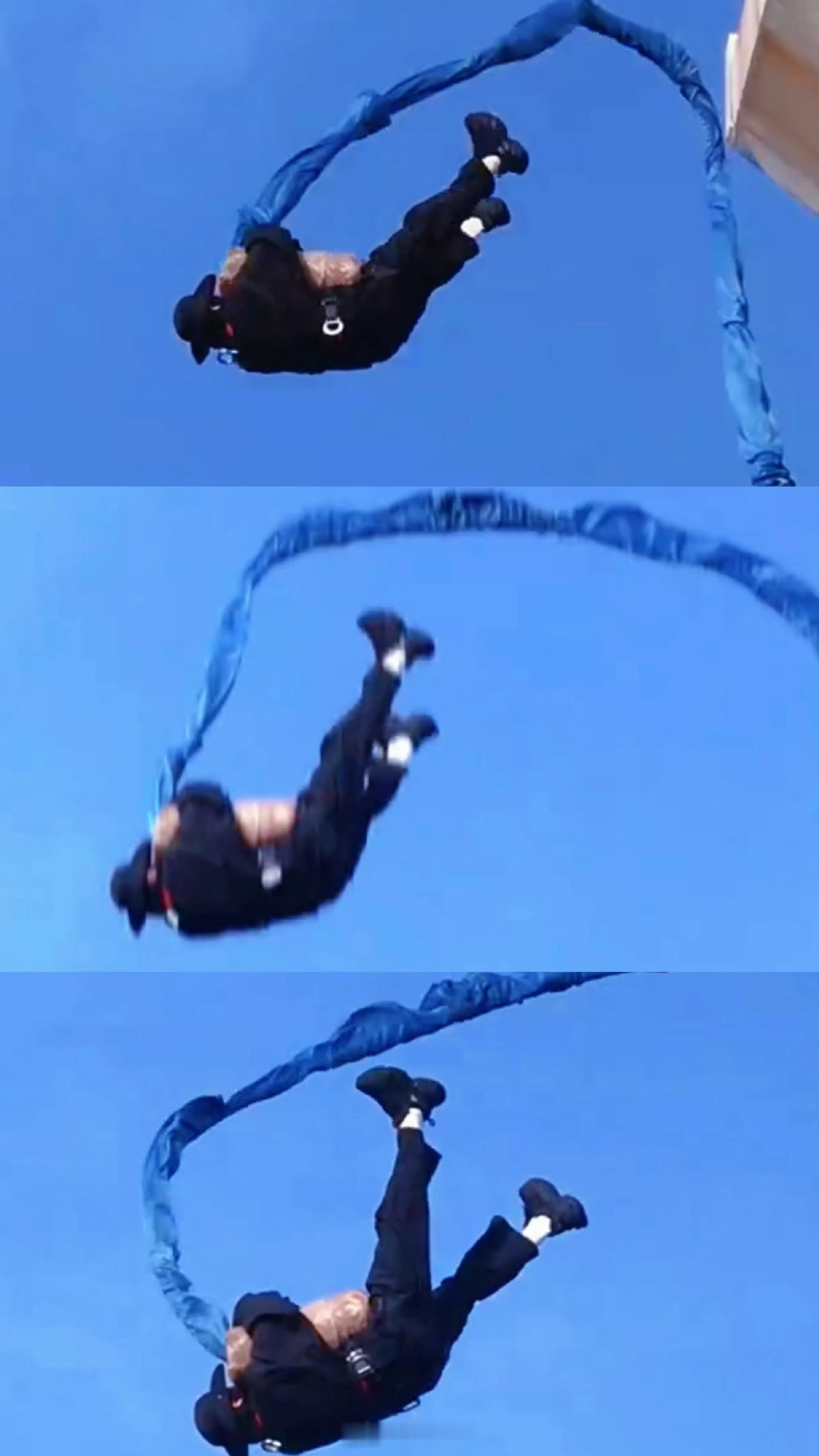 丁禹兮说永夜星河热度破28000就去蹦极 这下真的实现了 还在空中比心诶[哇] 