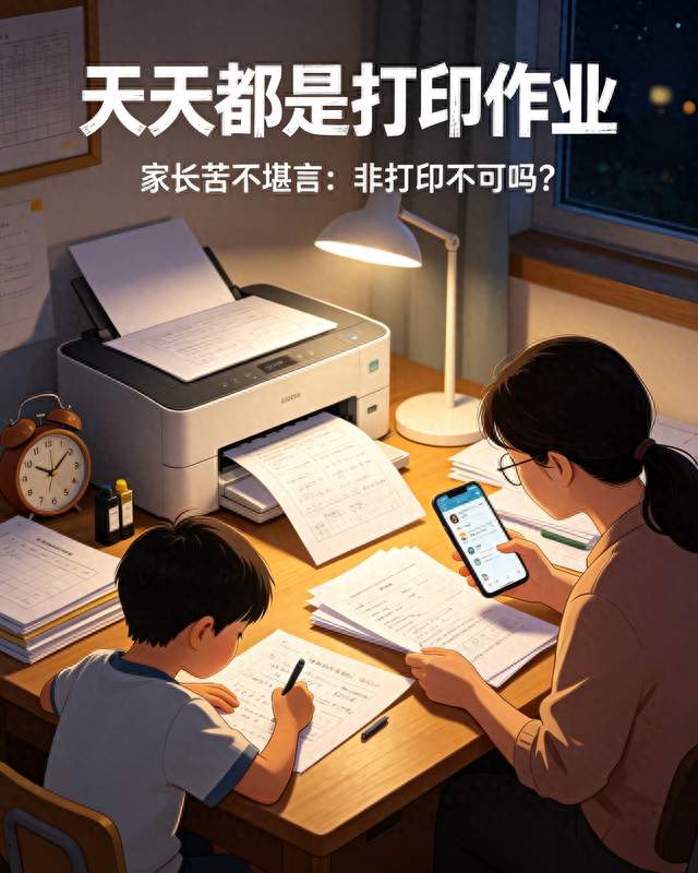 天天都是打印作业，家长苦不堪言：非打印不可吗？