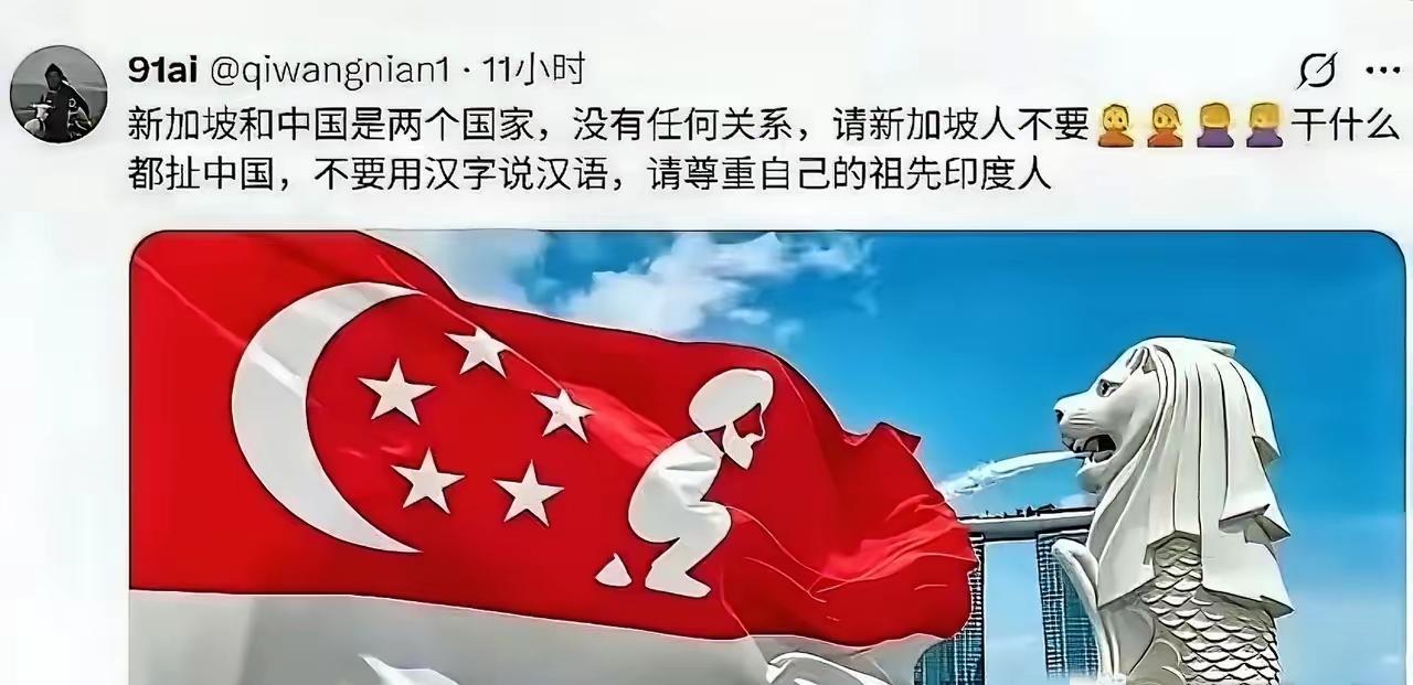 恶搞新加坡国旗的梗图在外网传开了，“印家坡”这三个字，直接把当地人气炸了。最近外