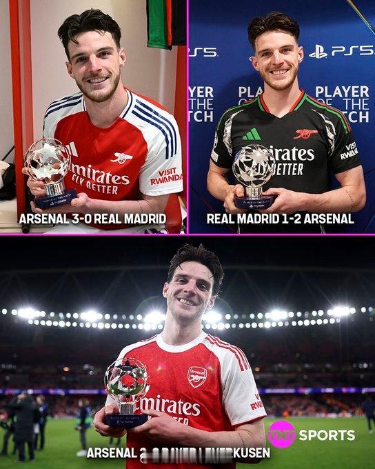 阿森纳2比0勒沃库森 阿森纳晋级欧冠八强 赖斯在阿森纳最近三场欧冠淘汰赛的胜利中