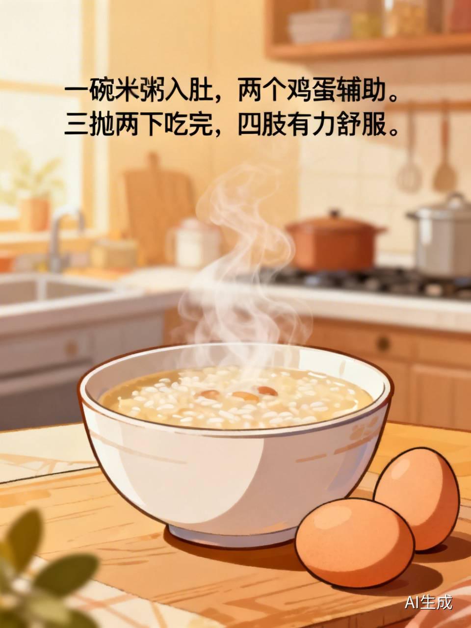 吃早餐
吃早饭收拾碗筷时，看到鸡蛋壳壳，忽然蹦出几句俚语打油。细看还是藏着一二三
