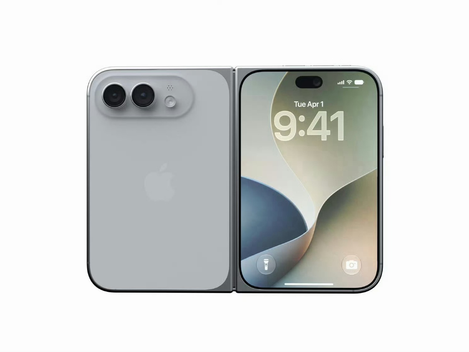 iPhone Duo 如果不习惯，那就叫它阔折叠！苹果阔折叠，多么好听。[dog