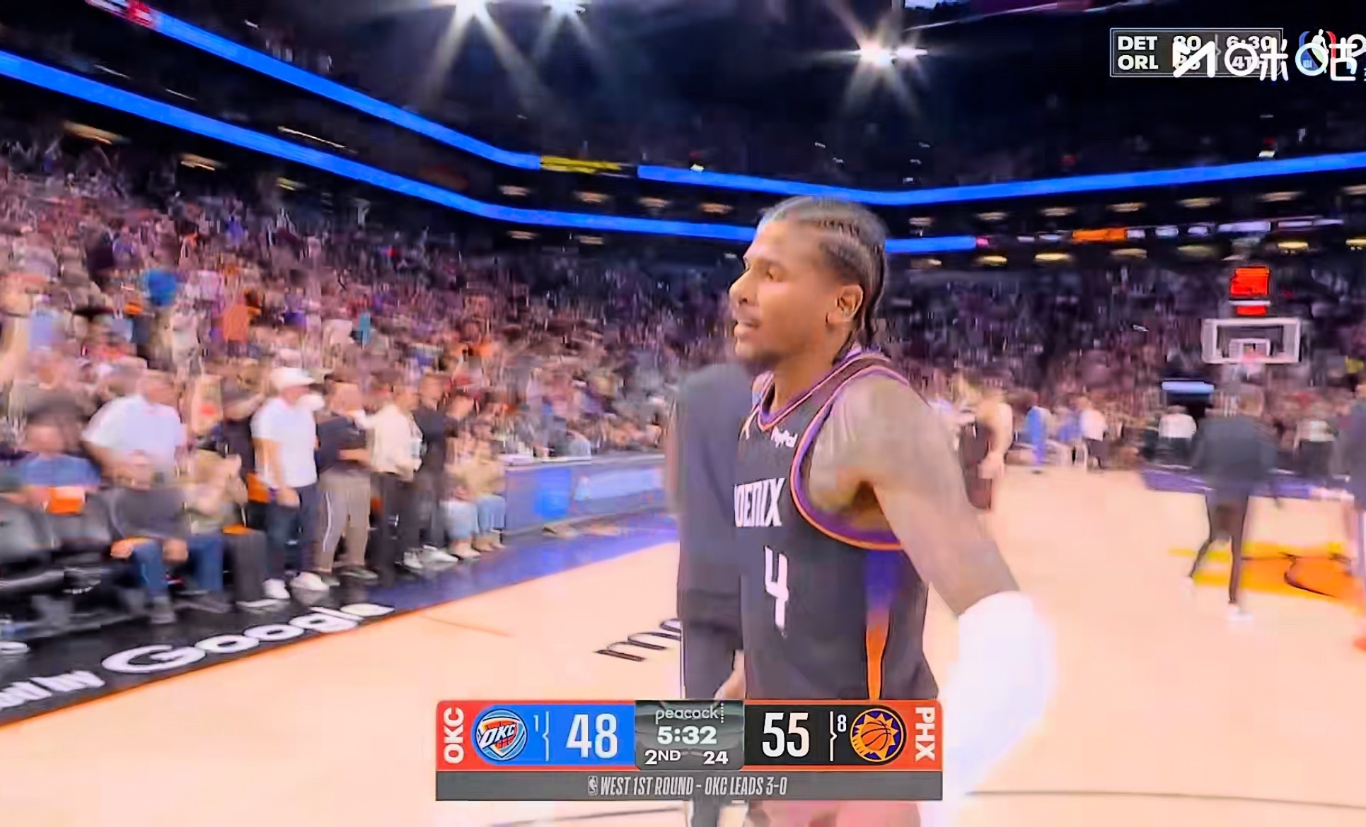 看太阳能不能拖住雷霆一场，疯狂刷分就是！格林三分射停比赛！雷霆vs太阳