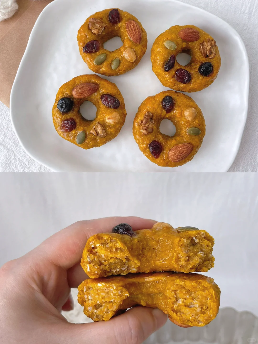 无油无糖燕麦南瓜贝果🥯是成年人的甜甜圈啊