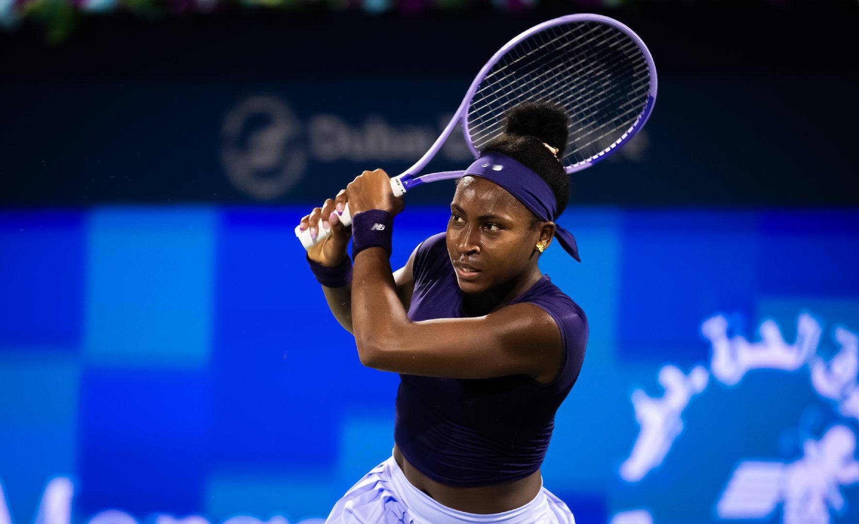 高芙救三赛点晋级❗WTA1000迪拜站第三轮，3号种子高芙化解三个赛点以2-6 