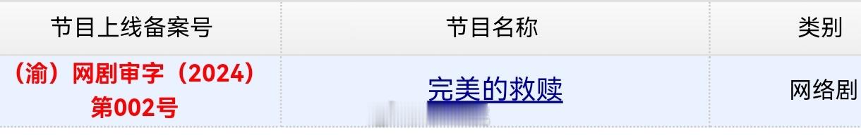 悬疑剧《完美的救赎》今日过审下证根据陈研一的小说《完美嫌疑人》改编。由欧豪、王鹤