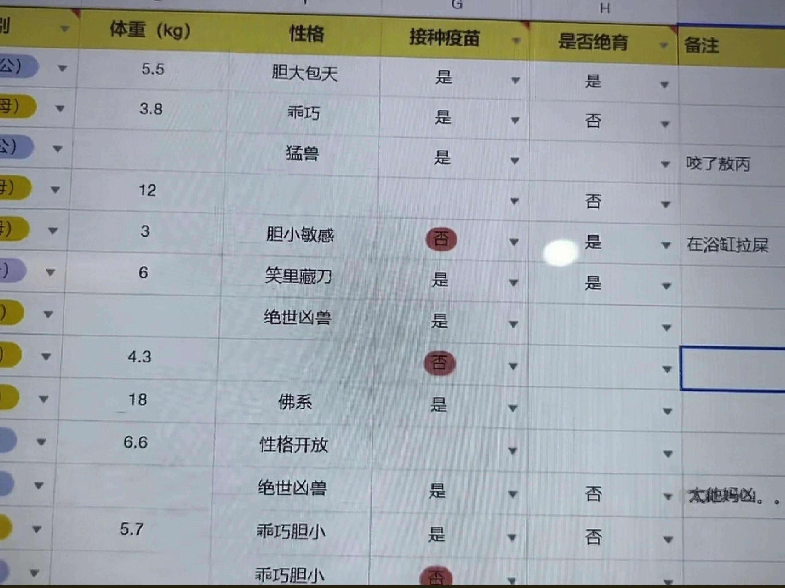 宠物店后台的登记表太好笑了 